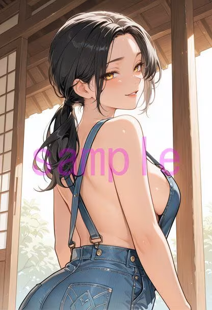 裸オーバーオールの女の子に見下していただく画像集