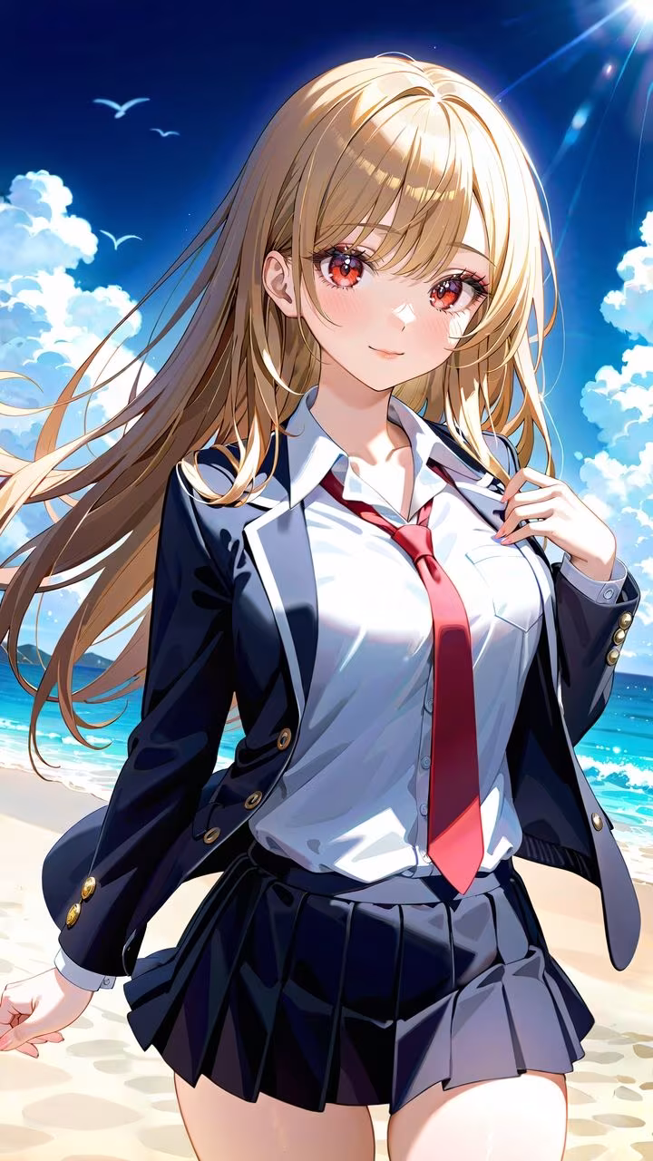 学校サボって海デート！ マイ 1