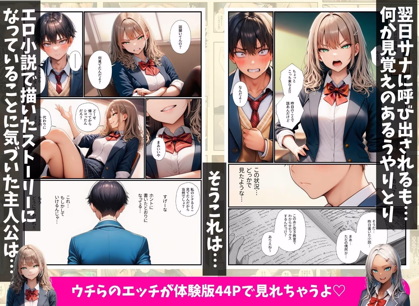 オタクの俺をいじめる一軍ギャル達をエロ小説のネタにしたらホントに中出しセックスできちゃった話
