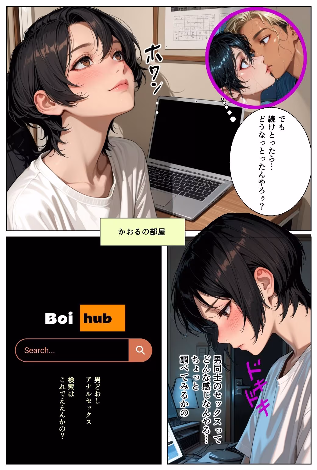 男の娘かおるのけんじと初あなるの巻