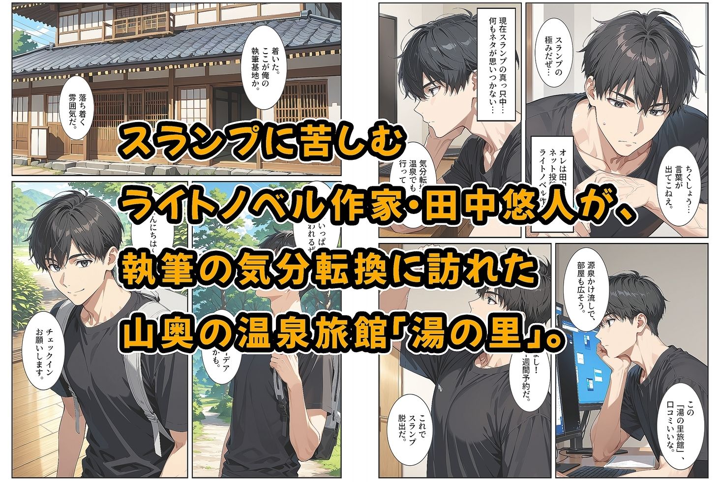 温泉宿の欲求不満な爆乳若女将は混浴露天風呂で孕ませ中出しセックスさせてくれました。