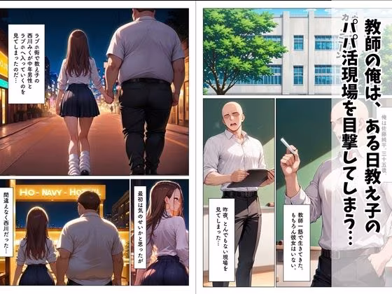 パパ活を繰り返すギャルが担任のでかチンに堕ちる話