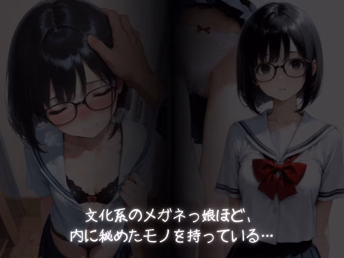 文化系のメガネつ娘