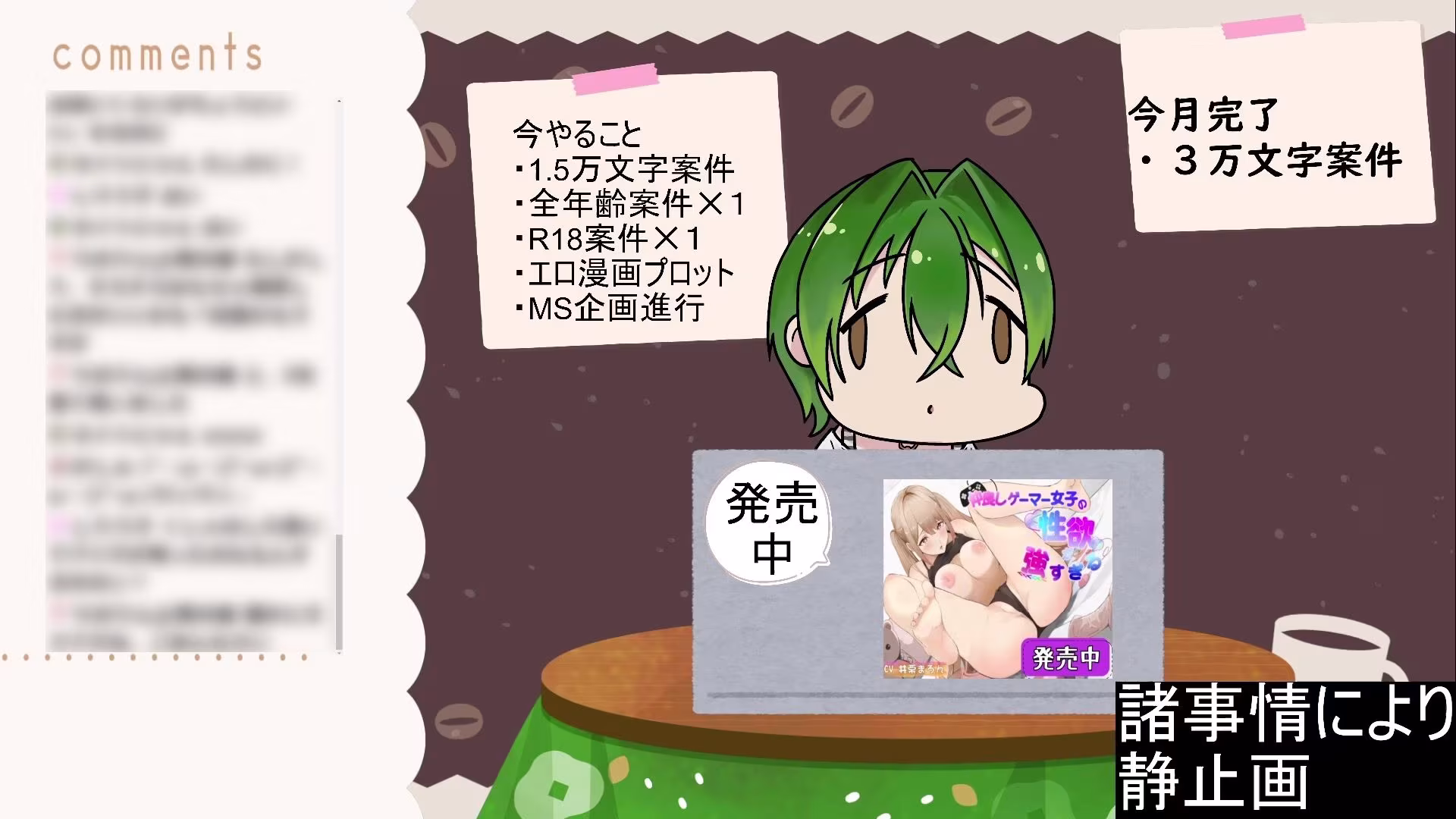 作業配信（喘ぎ切り抜き）  もんすき