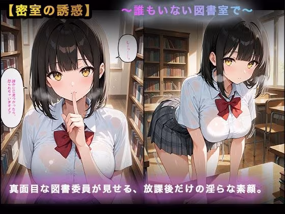 【大容量セット】放課後図書室、共犯のち絶頂。