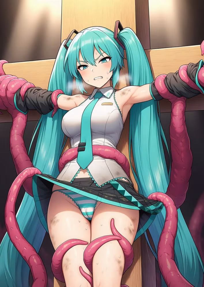 初●ミク vs ぬるぬる触手