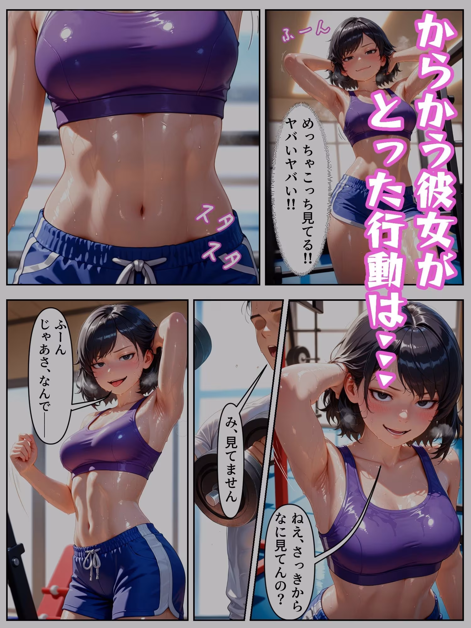 ジムで筋トレ中だった変態お姉さんのトロマンに生ハメ生中出しで着床させる