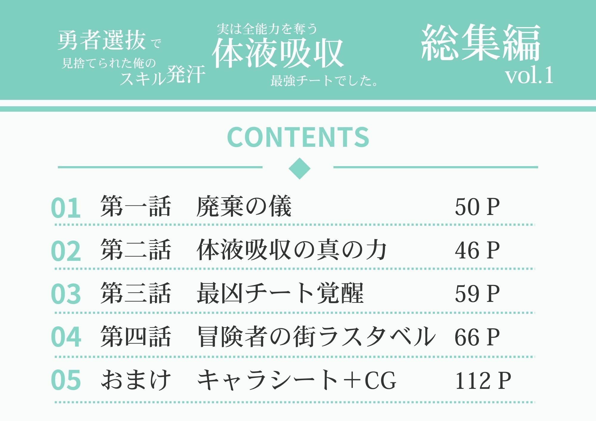 勇者選抜で見捨てられた俺のスキル《発汗》実は全能力を奪う《体液吸収》最凶チートでした。【総集編1〜4話】