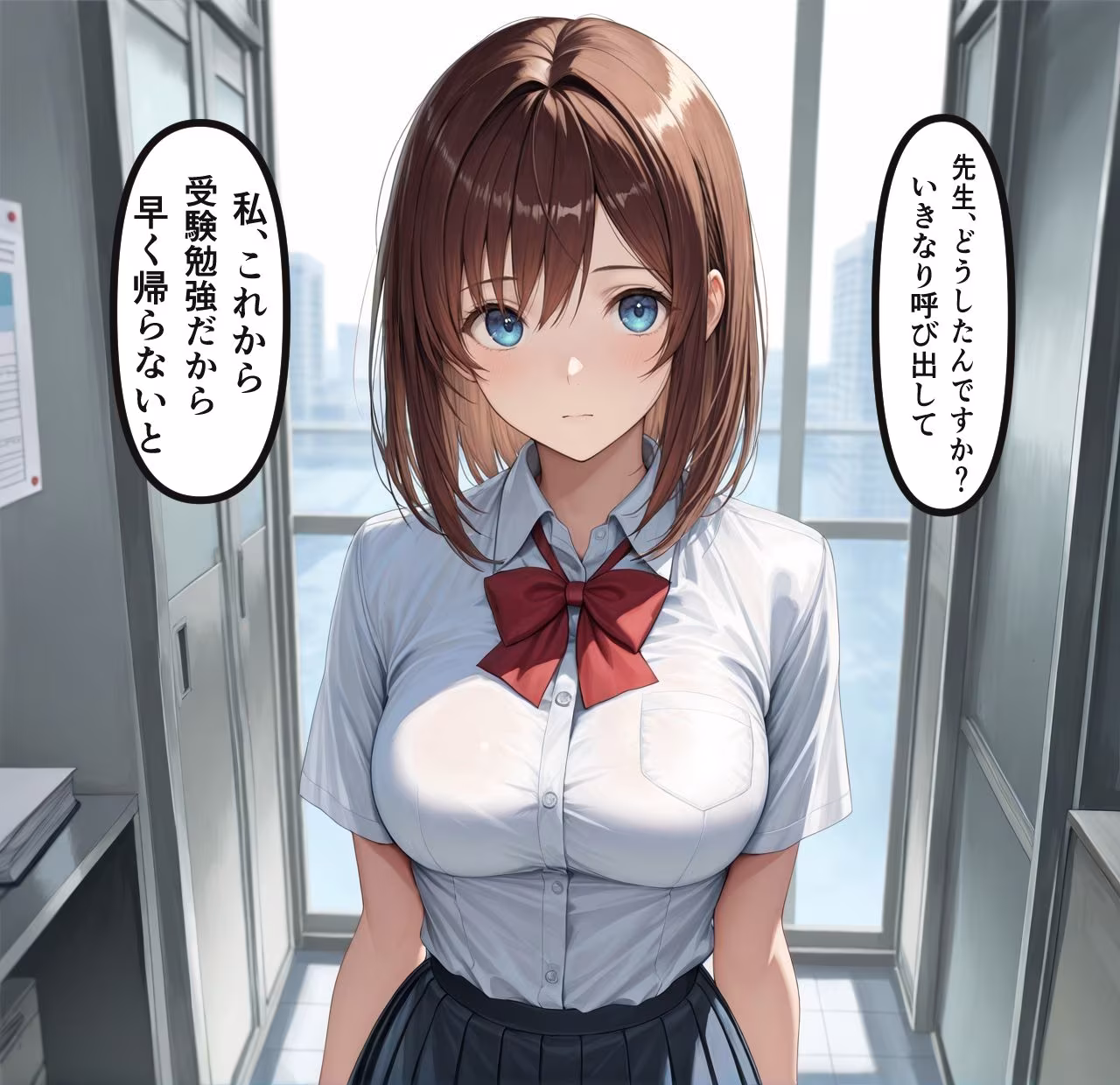 クラスの真面目なあの子が変態顧問の種付け指導で肉便器化堕ち【セリフ付き・擬音付き】