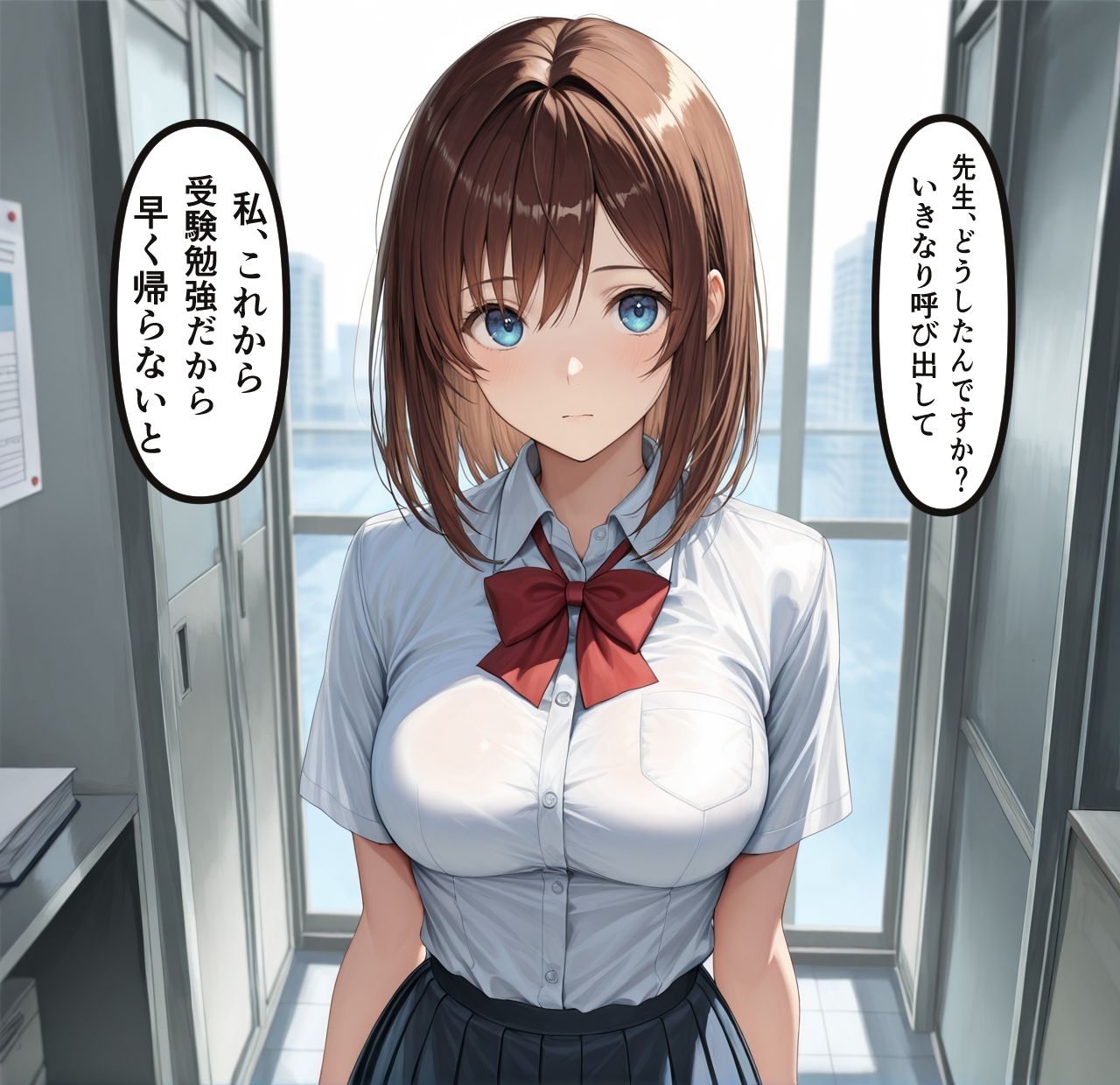 クラスの真面目なあの子が変態顧問の種付け指導で肉便器化堕ち【セリフ付き・擬音付き】