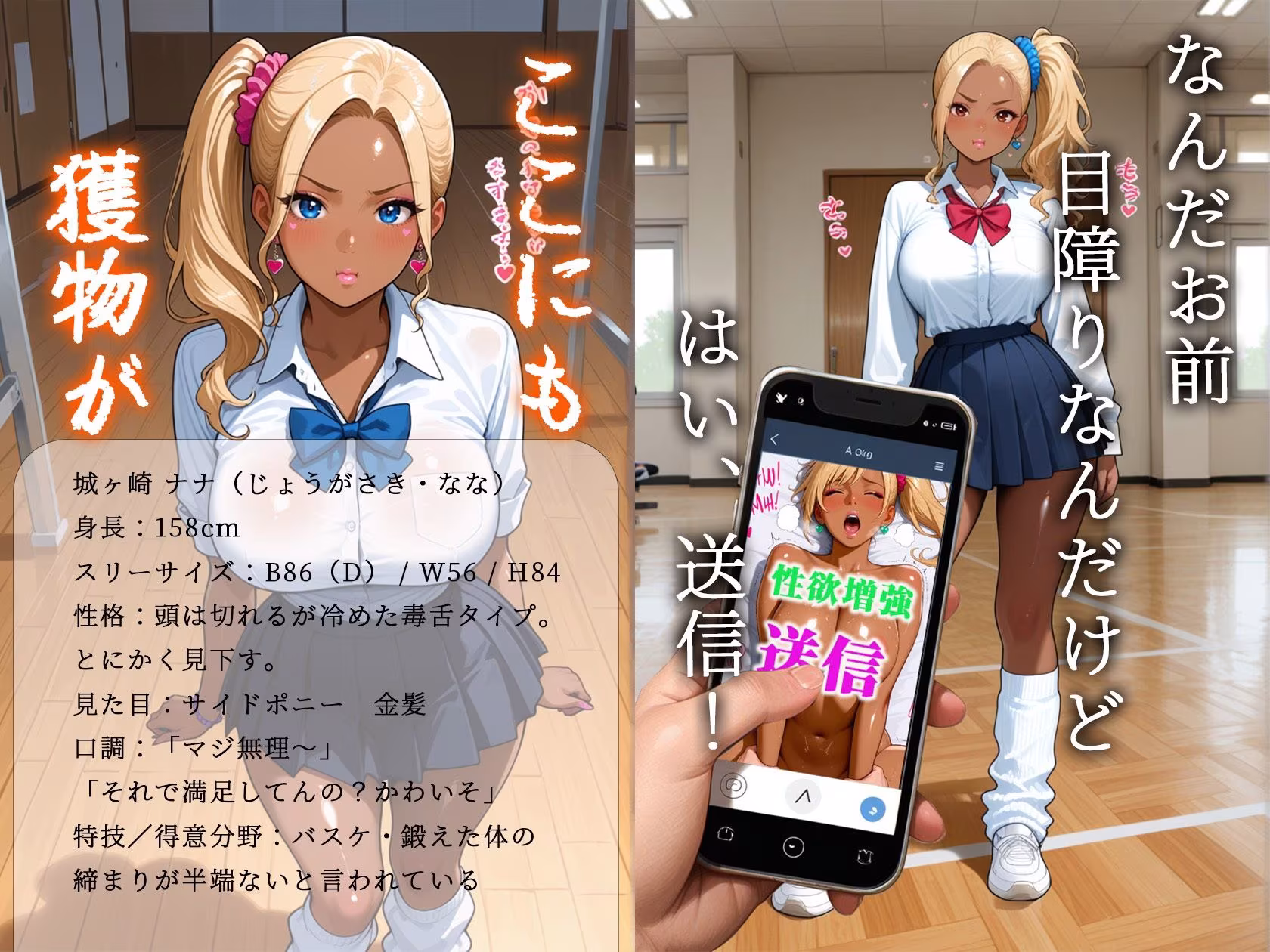 黒ギャルだけに効く性欲増量アプリでムカつく奴らを分からせまくった