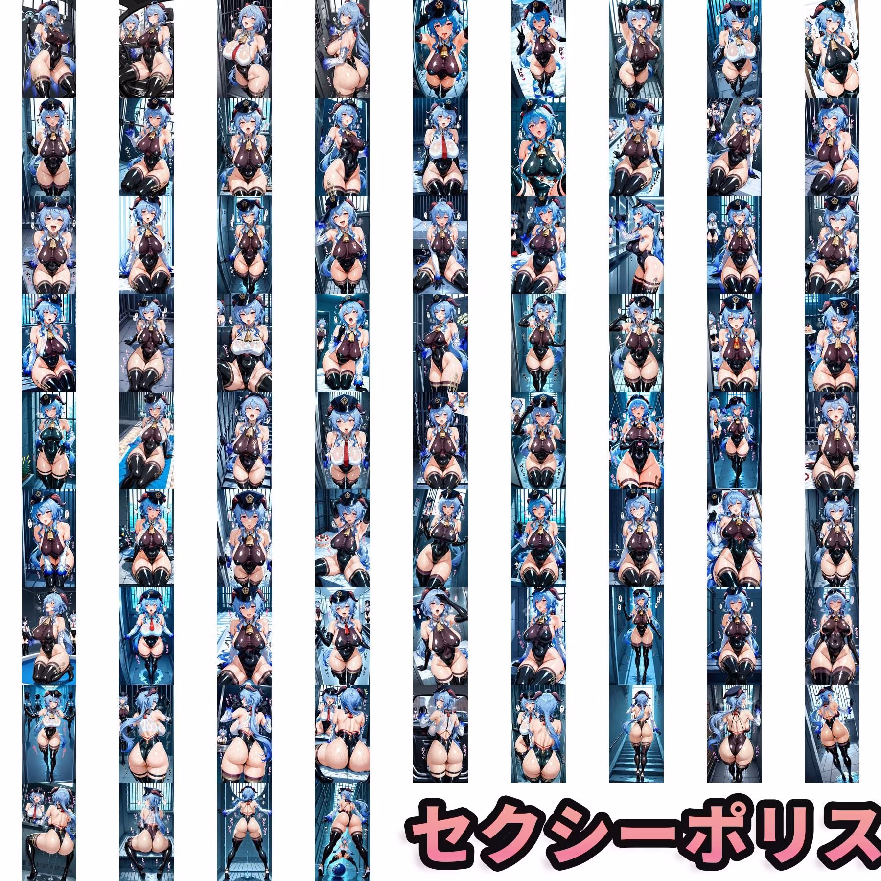 ぬるてかコスプレ（ミニスカナース・ぱつぱつ女教師・ハイレグポリス・むちむちバニー）  ちょいえろCG＋縦型動画