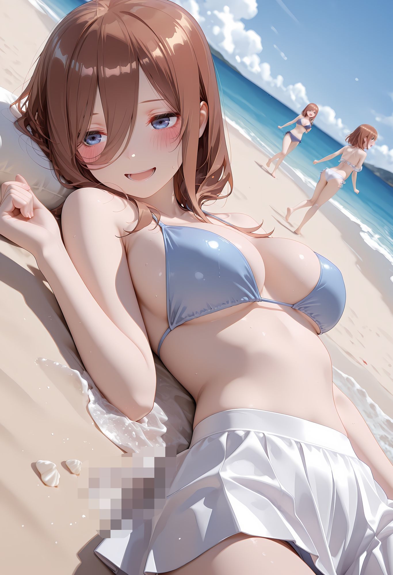 【ビキニ美少女 中野三〇編】4K版 青い空で催◯生ハメした話 五〇分の花嫁