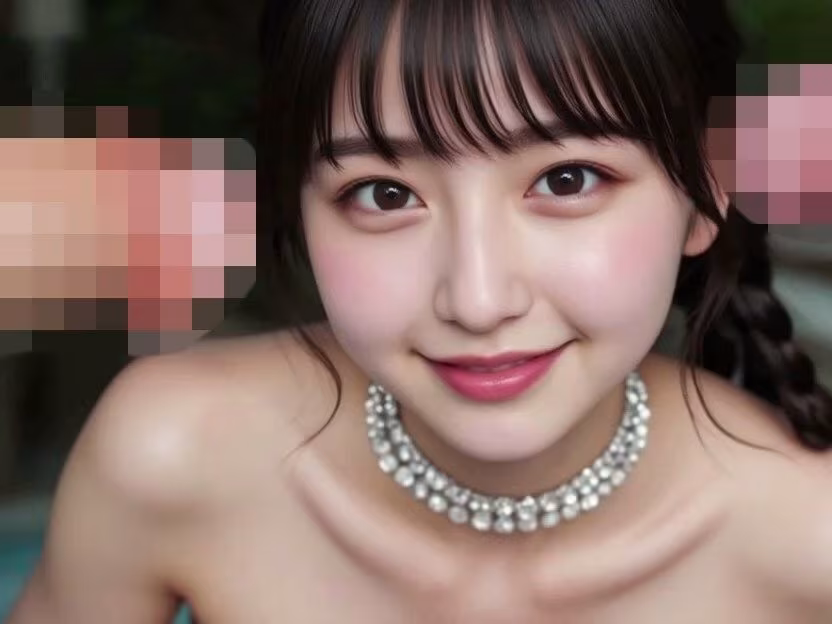 アイドルの笑顔に大量顔射プールサイド撮影会