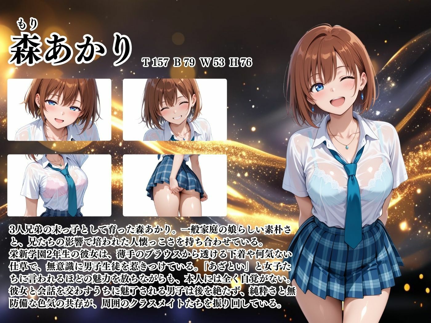 【4Kイラスト】1万3000人の生徒を抱いた校長による森あかりへの性指導（ブルマ編）