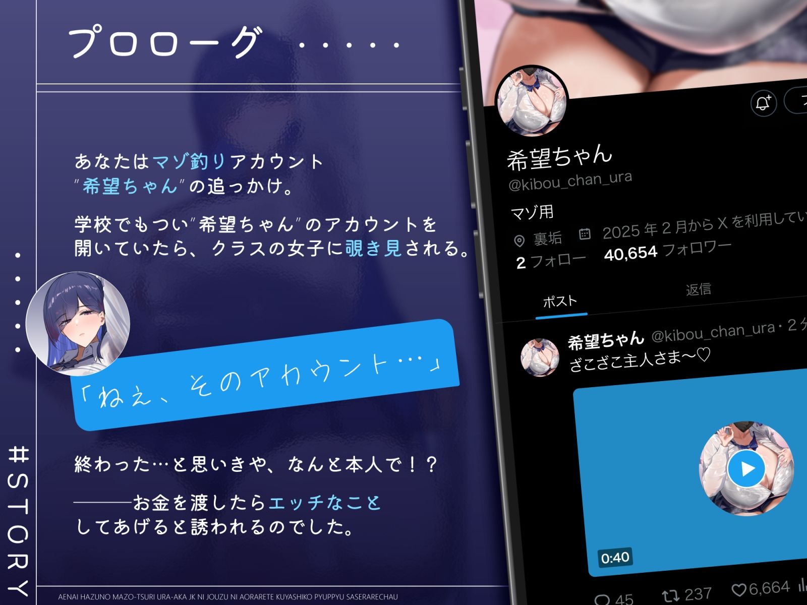 会えないはずのマゾ釣り裏垢JKに、上手に煽られて悔シコぴゅっぴゅさせられちゃう…（はーと）