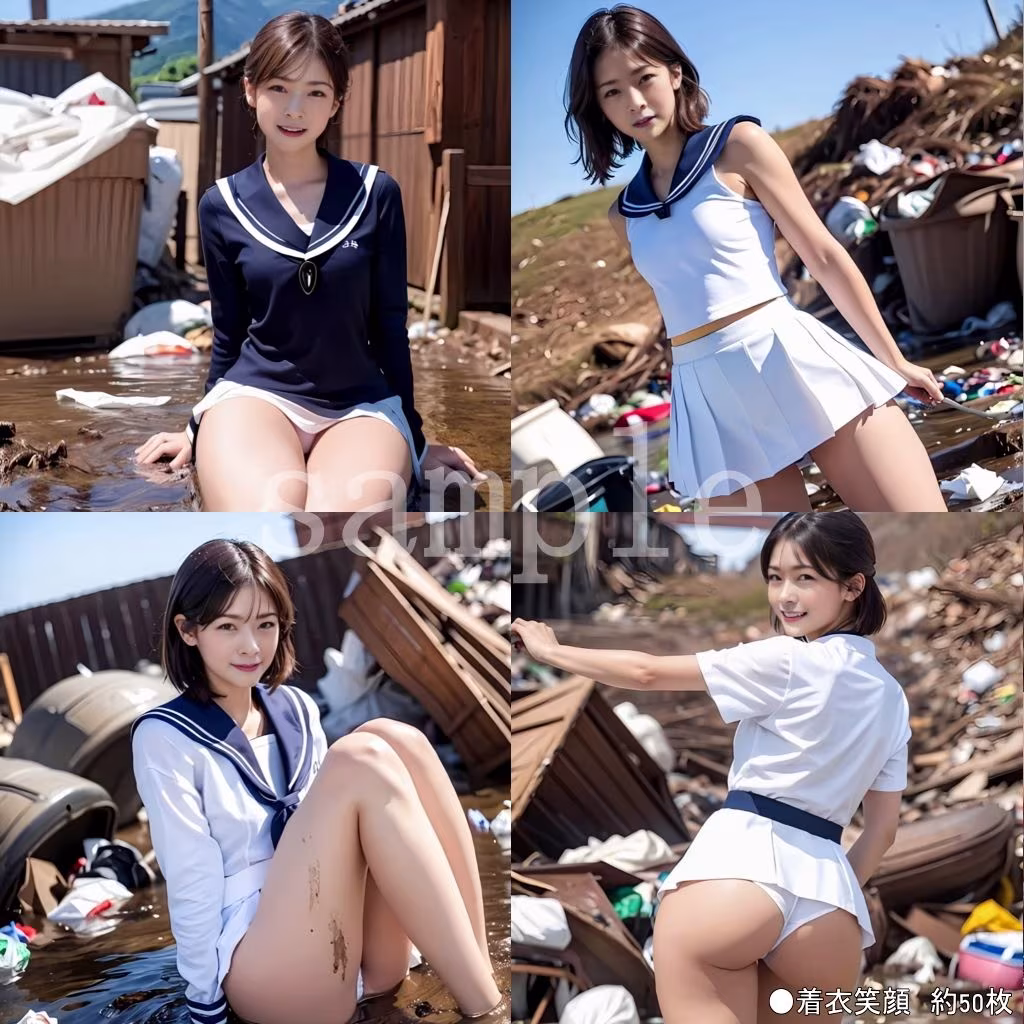 Sayaの変態日記/ゴミ捨て場セーラー服放置・触手爬虫類怪物編