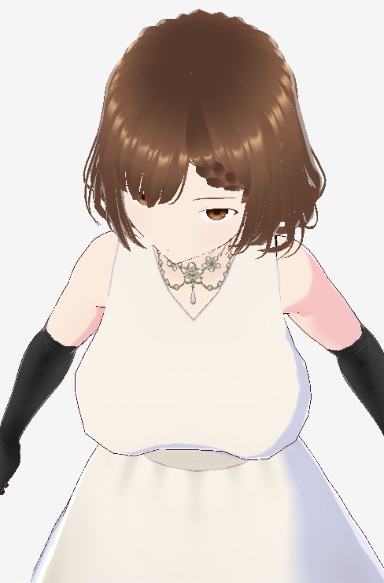 スカートの下にガーターストッキングを着たレディ（セリフなし  3DCGモデル  イラスト集）