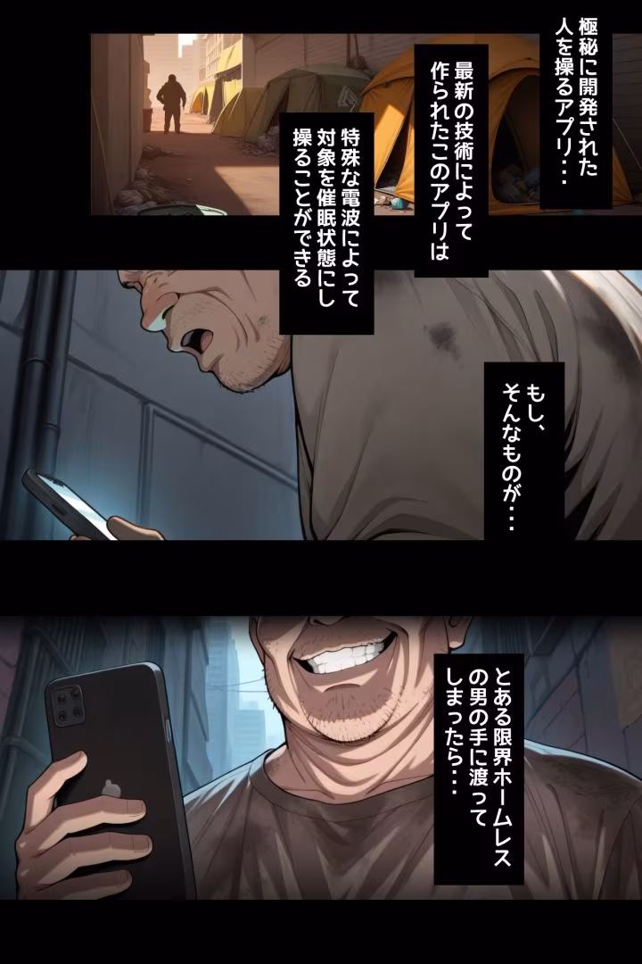 洗脳アプリを手に入れた限界ホームレス・女子校生に子供を産ませまくる。