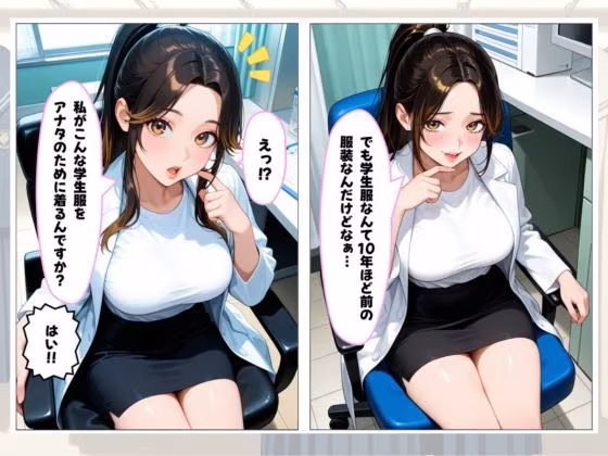 【人妻×女医】頼めば大人の女性も学生服を着てくれる世界線で 媚薬も仕込んだらエロくなりすぎた件