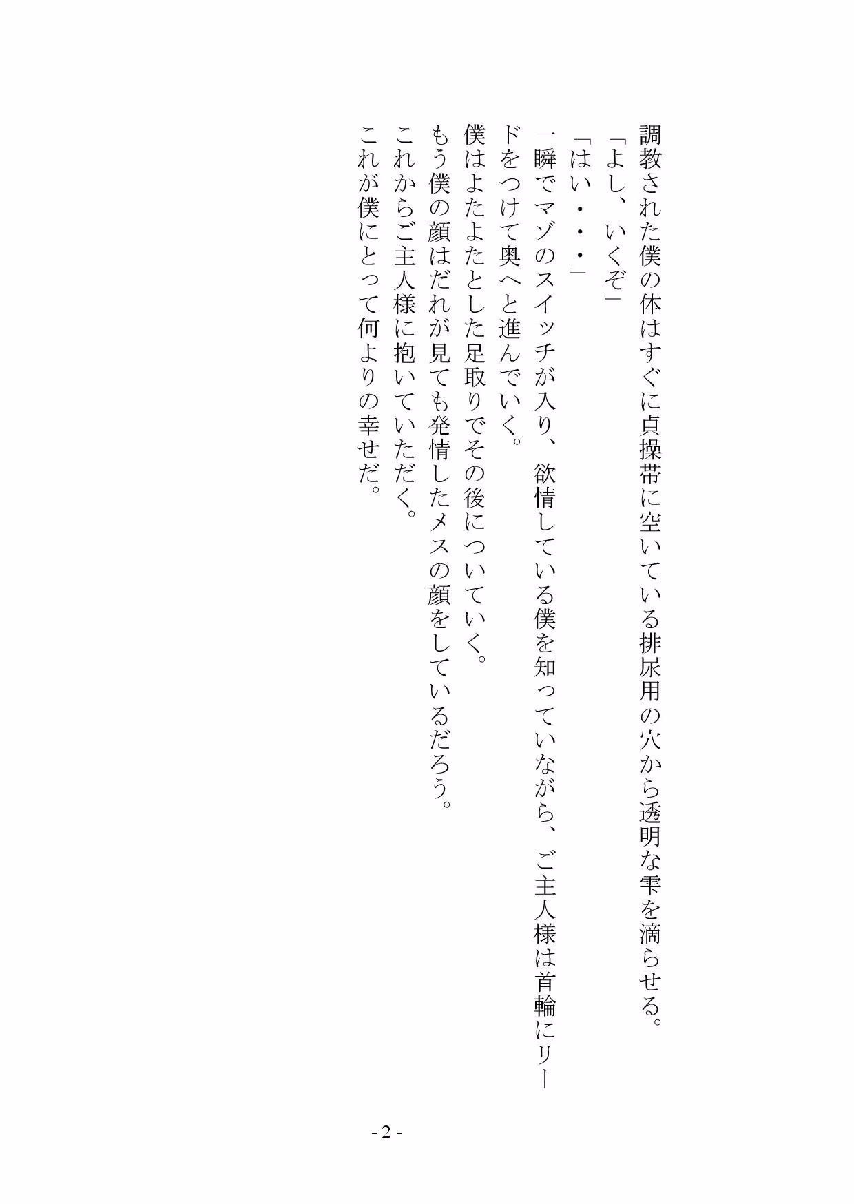 【小説＋おまけイラスト7枚】僕はマゾメス奴●I