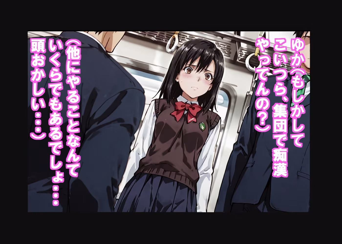 黒髪〇〇〇〇ゆかの痴●体験記  （テキスト付きエロCG集）