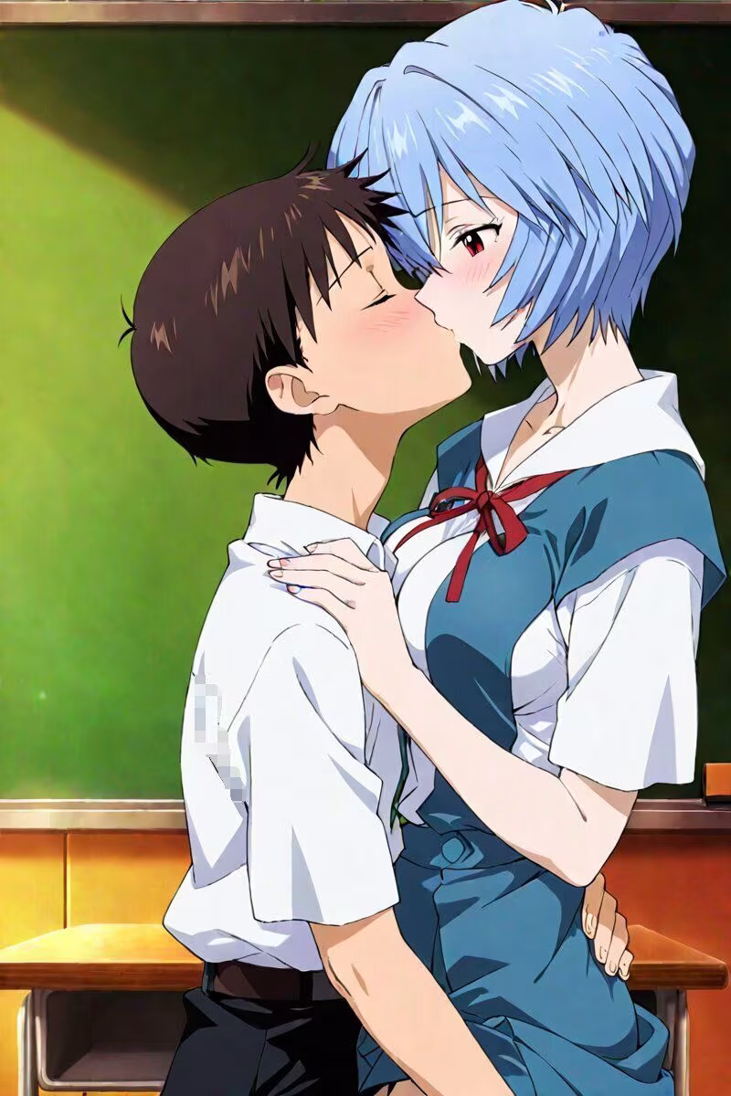 サクッとシリーズ！ 巨乳綾波〇イと碇シ〇ジ 教室制服編 キス フェラ イラマチオ 正常位 バック 座位 駅弁 合計333枚