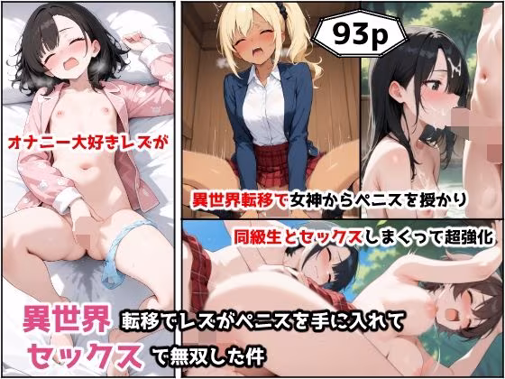 異世界転移でレズがペニスを手に入れてセックスで無双した件