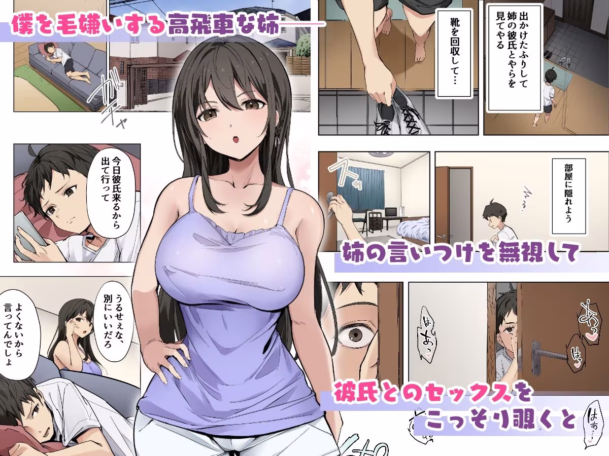 姉が彼氏とセックスしているのを目撃して以来、勃起が止まらずハメまくっちゃいました