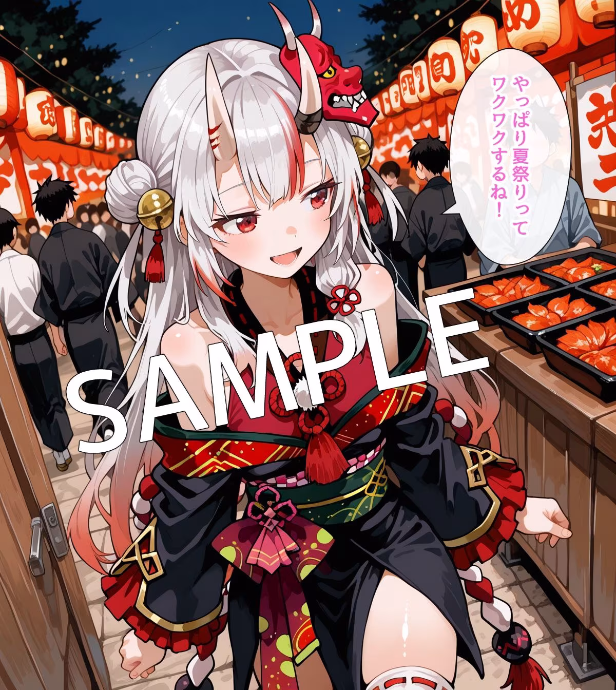 【セリフ付】百〇あやめとお祭りデート中にH