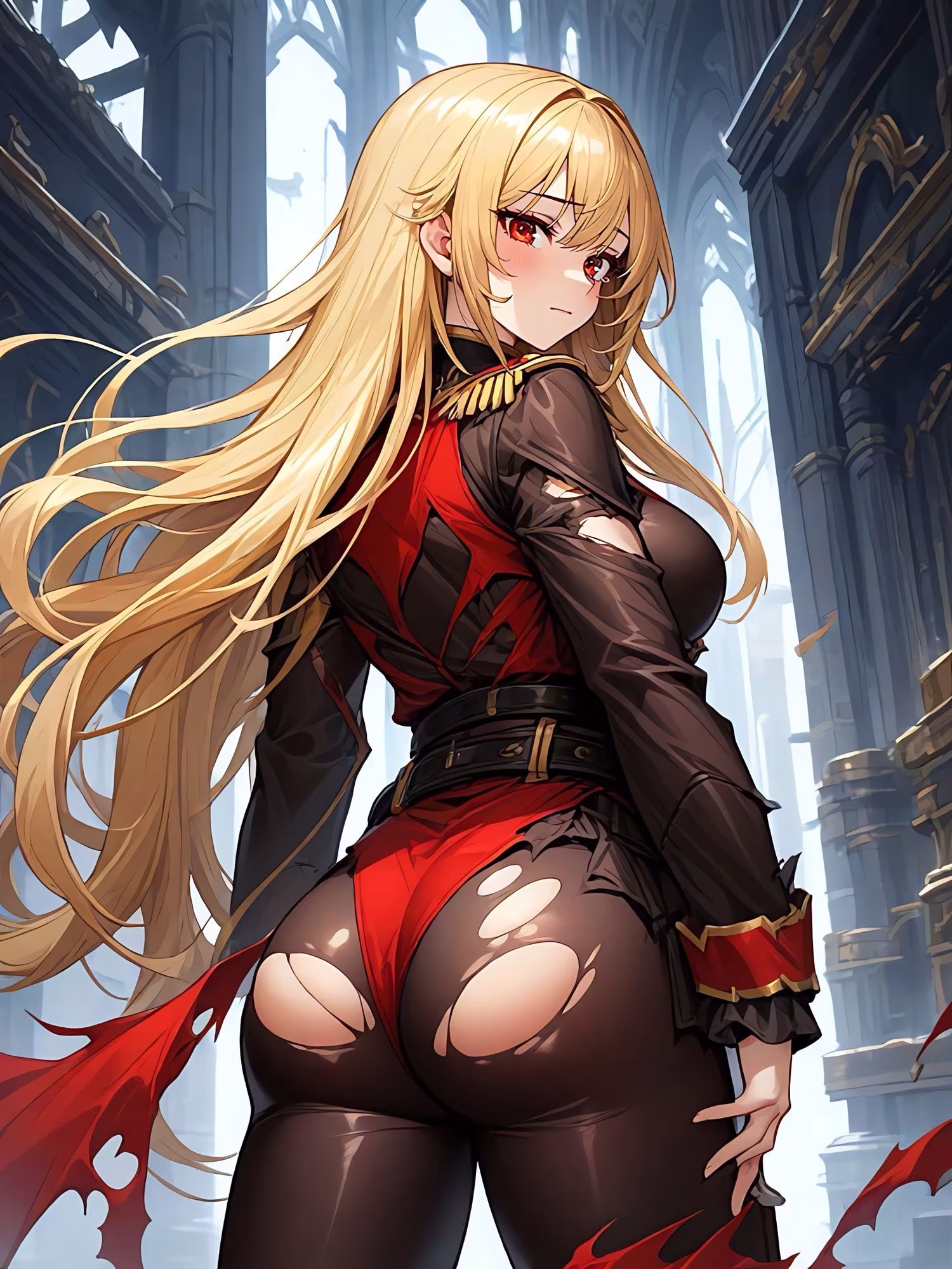 軍服尻破れ