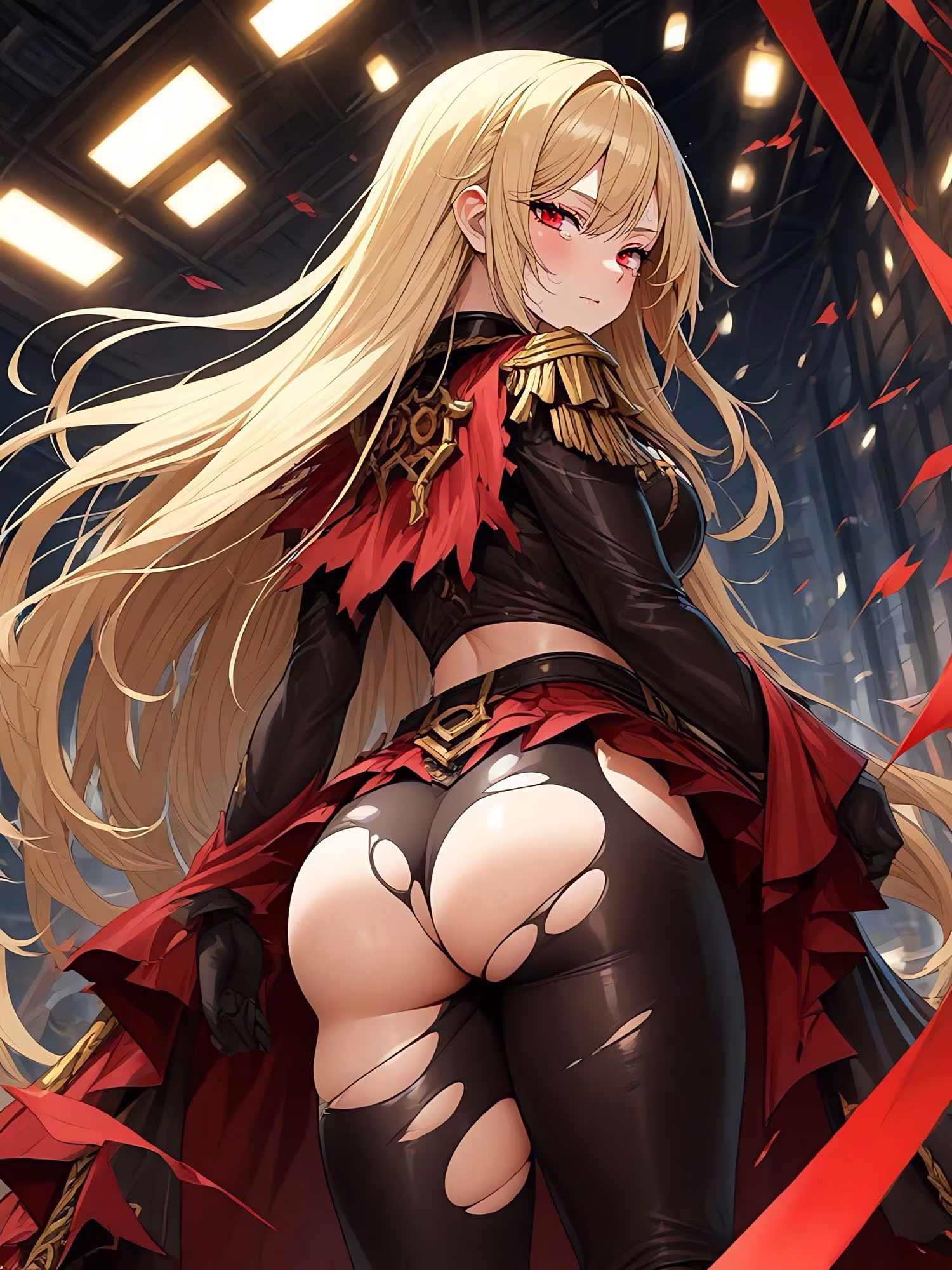 軍服尻破れ